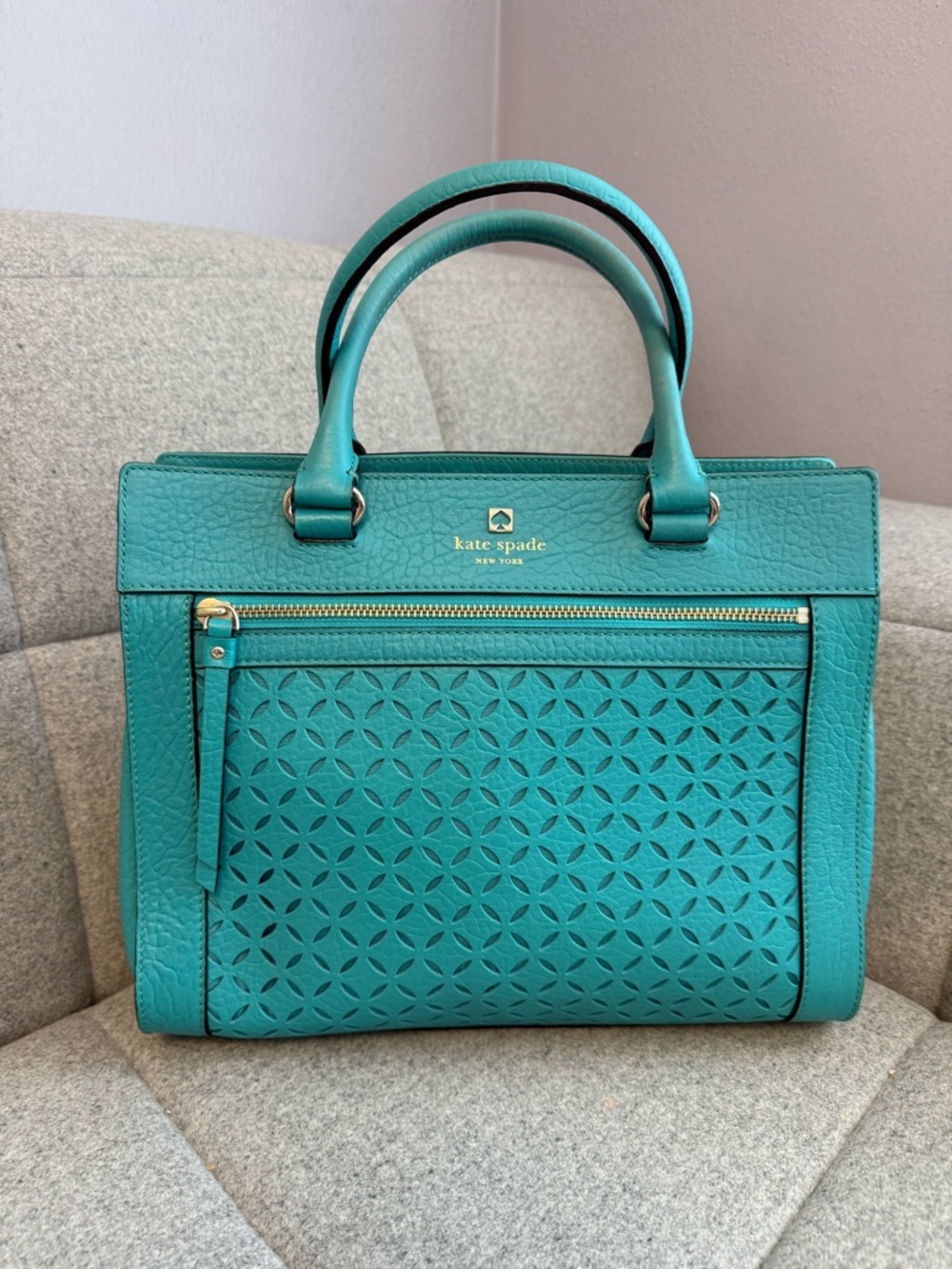 Kate Spade Mini Romy Perri Lane Satchel in Fremont Turquoise